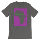 Africa Diagonal Lines Magenta Green Unisex T-Shirt Abyssinian Kiosk Fashion Cotton Apparel Clothing Bella Canvas Original Art