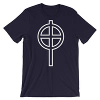 Circle Top White Hollow Cross Unisex T-Shirt Abyssinian Kiosk Ethiopian Coptic Orthodox Tewahedo Christian Bella Canvas Original Art Fashion Cotton Apparel Clothing