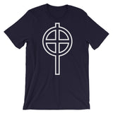 Circle Top White Hollow Cross Unisex T-Shirt Abyssinian Kiosk Ethiopian Coptic Orthodox Tewahedo Christian Bella Canvas Original Art Fashion Cotton Apparel Clothing