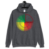 Green to Yellow to Red Star Unisex Hoodie Abyssinian Kiosk Fashion Cotton Apparel Clothing Gildan Original Art