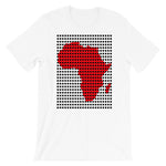 Black Squares Red Africa Unisex T-Shirt Map African Abyssinian Kiosk Fashion Cotton Apparel Clothing Bella Canvas Original Art