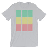 Green Yellow Red Squares Unisex T-Shirt Abyssinian Kiosk Fashion Cotton Apparel Clothing Bella Canvas Original Art