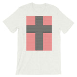 Black Cross Red Lines Unisex T-Shirt Abyssinian Kiosk Christian Jesus Religion Lined Latin Cross Bella Canvas Original Art Fashion Cotton Apparel Clothing