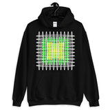 White Green Yellow Ellipses Unisex Hoodie Abyssinian Kiosk Fashion Ellipses Inside Ellipses Cotton Apparel Clothing Gildan Original Art