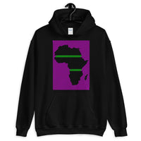 Africa Diagonal Lines Magenta Green Unisex Hoodie Abyssinian Kiosk Fashion Cotton Apparel Clothing Gildan Original Art