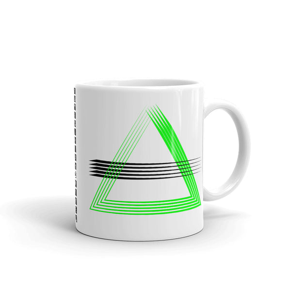Green Triangles & Black Strikes Kaffa Mug