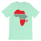 Africa Red Black Middle Dots Unisex T-Shirt Abyssinian Kiosk Fashion Cotton Apparel Clothing Bella Canvas Original Art