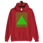 Green Lined Pyramid Unisex Hoodie Abyssinian Kiosk Fashion Cotton Apparel Clothing Gildan Original Art