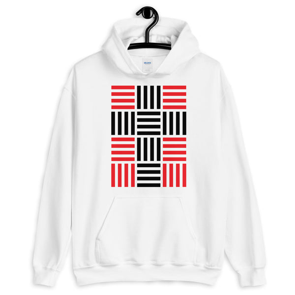 4 Lines Black Cross Red Unisex Hoodie Abyssinian Kiosk Christian Gildan Original Art Fashion Cotton Apparel Clothing