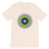 Psychedelic Star Unisex T-Shirt Trip Trippy Colorful Abyssinian Kiosk Bella Canvas Original Art Abyssinian Kiosk Fashion Cotton Apparel Clothing