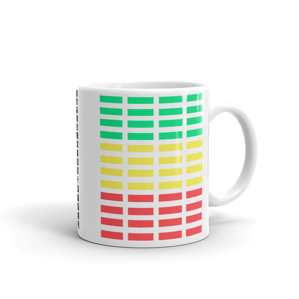 Green Yellow Red Grid Bars Kaffa Mug