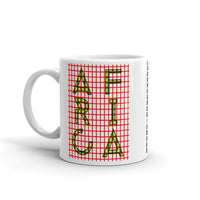 Africa Yellow Letters Red Grid Kaffa Mug