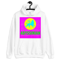 Abyssinian Logo Magenta Background Unisex Hoodie Abyssinian Kiosk Ethiopian Lion of Judah Amharic Ethiopia Gildan Original Art