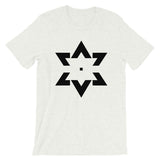 Black Star of David Tips Unisex T-Shirt Ends Ethiopian Falasha Abyssinian Kiosk Fashion Cotton Apparel Clothing Bella Canvas Original Art