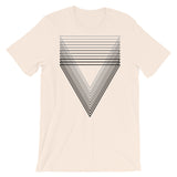 Black Chiaroscuro Triangles Unisex T-Shirt From Light to Bold Color Abyssinian Kiosk Fashion Cotton Apparel Clothing Bella Canvas Original Art
