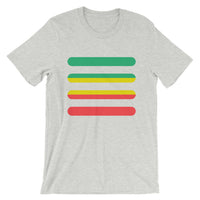 Green to Yellow to Red Bars Unisex T-Shirt Abyssinian Kiosk Ethiopia Fashion Cotton Apparel Clothing Bella Canvas Original Art