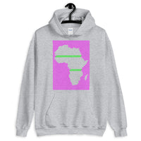 Africa Diagonal Lines Magenta Green Unisex Hoodie Abyssinian Kiosk Fashion Cotton Apparel Clothing Gildan Original Art