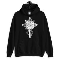 Plain White #10 Cross Unisex Hoodie Abyssinian Kiosk Ethiopian Coptic Orthodox Tewahedo Christian Gildan Original Art Fashion Cotton Apparel Clothing