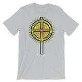 Star Cross Black Unisex T-Shirt Abyssinian Kiosk Hollow Circle Top Cross Ethiopian Coptic Orthodox Tewahedo Christian Bella Canvas Original Art Fashion Cotton Apparel Clothing
