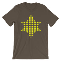 Yellow Boxes Star of David Unisex T-Shirt Abyssinian Kiosk Rectangles Jewish Falasha Abyssinia Ethiopia Bella Canvas Original Art Fashion Cotton Apparel Clothing