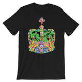 Funky Crown Green Unisex T-Shirt Abyssinian Kiosk Empress Menen Crown Haile Selassie Colors African Royal Royalty Fashion Cotton Apparel Clothing Bella Canvas Original Art