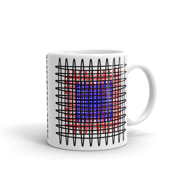 Black Red Blue Ellipses Kaffa Mug