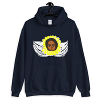 Yellow White Angel Unisex Hoodie Traditional Ethiopian with Feathers and Wings Abyssinian Kiosk Ethiopian Gildan Original Art Fashion Cotton Apparel Clothing