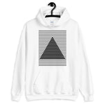 Black Lined Pyramid Unisex Hoodie Abyssinian Kiosk Fashion Cotton Apparel Clothing Gildan Original Art