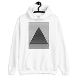 Black Lined Pyramid Unisex Hoodie Abyssinian Kiosk Fashion Cotton Apparel Clothing Gildan Original Art