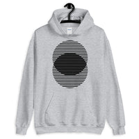 Black Lined Circles Unisex Hoodie Abyssinian Kiosk Joining Circles Fashion Cotton Apparel Clothing Gildan Original Art