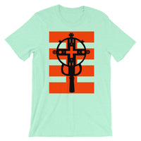 Black Cross Red Stripes Unisex T-Shirt Ethiopian Coptic Orthodox Abyssinian Kiosk Christian