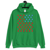 Star Spangled 2 Unisex Hoodie 50 Stars States United States of America American Flag Red White Blue Freedom USA Original Art Abyssinian Kiosk