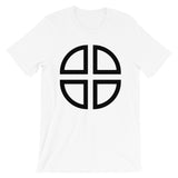Between the Lines Cross Black Unisex T-Shirt Abyssinian Kiosk Ethiopian Coptic Orthodox Tewahedo Christian Bella Canvas Original Art Fashion Cotton Apparel Clothing