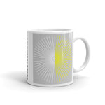 Half Blank Half Yellow Cube Spokes Kaffa Mug
