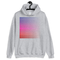 Purple to Red Streaks Unisex Hoodie Abyssinian Kiosk Fashion Cotton Apparel Clothing Gildan Original Art