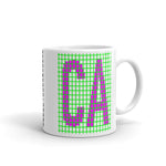 Magenta Green Grid Kaffa Mug