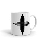 Plain Black Zia Sun Cross Kaffa Mug