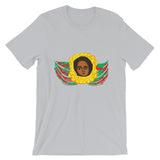 GYR Angel Unisex T-Shirt Traditional Ethiopian with Feathers and Wings Abyssinian Kiosk Green Yellow Red Bella Canvas Bella Canvas Original Art Abyssinian Kiosk Fashion Cotton Apparel Clothing