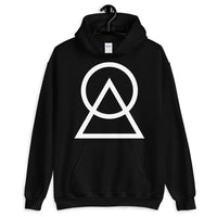 White Circle Triangle Unisex Hoodie Abyssinian Kiosk Harmonious Meeting Fashion Cotton Apparel Clothing Gildan Original Art