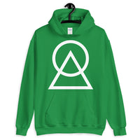 White Circle Triangle Unisex Hoodie Abyssinian Kiosk Harmonious Meeting Fashion Cotton Apparel Clothing Gildan Original Art