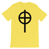 Circle Top Black Cross Unisex T-Shirt Abyssinian Kiosk Ethiopian Coptic Orthodox Tewahedo Christian Bella Canvas Original Art Fashion Cotton Apparel Clothing