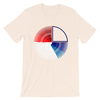 Red to White to Blue Star Unisex T-Shirt Abyssinian Kiosk Fashion Cotton Apparel Clothing Bella Canvas Original Art