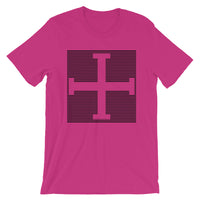 Black Lines Empty + Cross Unisex T-Shirt Abyssinian Kiosk Equal Arm Cross Christian Lines Bella Canvas Original Art Fashion Cotton Apparel Clothing