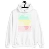 Africa GYR Dashes Unisex Hoodie Abyssinian Kiosk Scantron Map Gildan Original Art Fashion Cotton Apparel Clothing