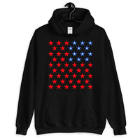 Star Spangled 2 Unisex Hoodie 50 Stars States United States of America American Flag Red White Blue Freedom USA Original Art Abyssinian Kiosk