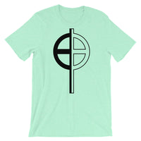 Black Half Solid Half Empty Cross Unisex T-Shirt Abyssinian Kiosk Ethiopian Coptic Orthodox Tewahedo Christian Bella Canvas Original Art Fashion Cotton Apparel Clothing