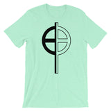 Black Half Solid Half Empty Cross Unisex T-Shirt Abyssinian Kiosk Ethiopian Coptic Orthodox Tewahedo Christian Bella Canvas Original Art Fashion Cotton Apparel Clothing