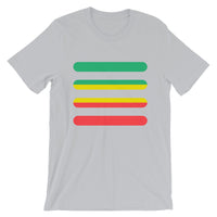 Green to Yellow to Red Bars Unisex T-Shirt Abyssinian Kiosk Ethiopia Fashion Cotton Apparel Clothing Bella Canvas Original Art