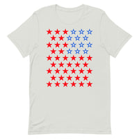 Star Spangled 2 Unisex T-Shirt 50 Stars States United States of America American Flag Red White Blue Freedom USA Original Art Abyssinian Kiosk
