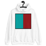 Black Back Cyan Red Lines Unisex Hoodie Square Abyssinian Kiosk Fashion Cotton Apparel Clothing Gildan Original Art